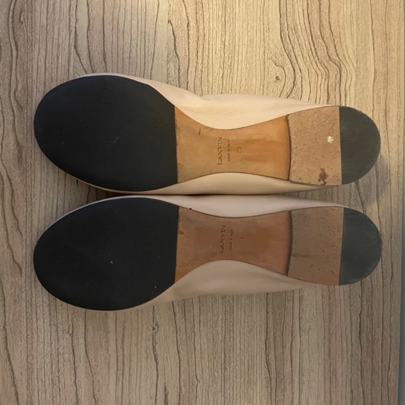 Lanvin leather ballerina flats 39 - dark beige - WORN ONCE 8 8.5 nude - Picture 10 of 12